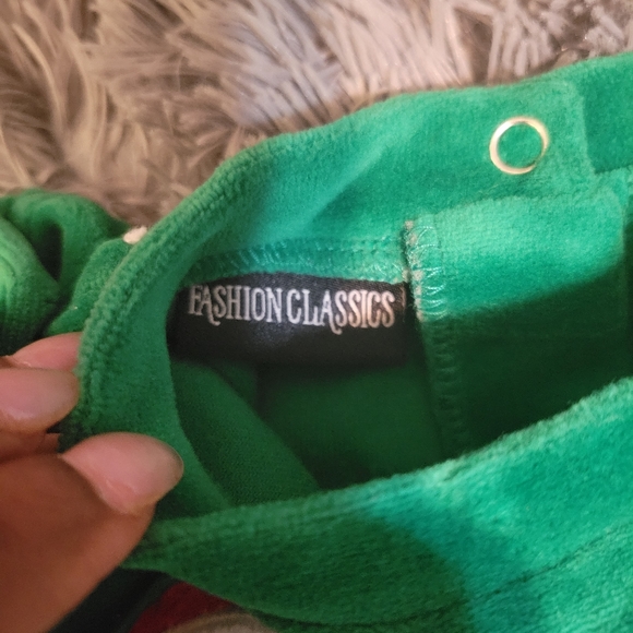 Velour "Santas Helper" One Piece Outfit - Picture 7 of 8